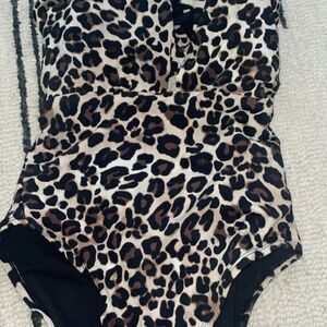 Leopard print bathing suit